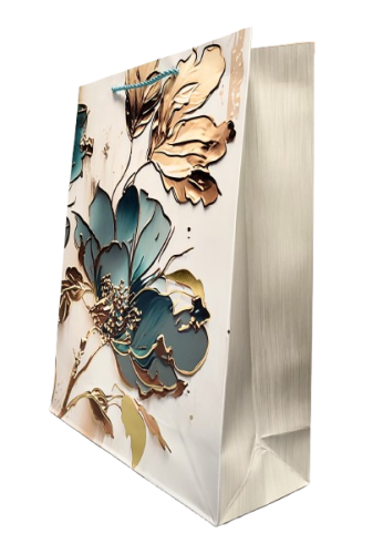 TOREBKA UPOMINKOWA Z MOTYWEM KWIATOWYM