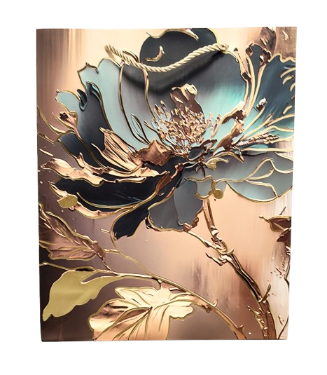 TOREBKA UPOMINKOWA Z MOTYWEM KWIATOWYM