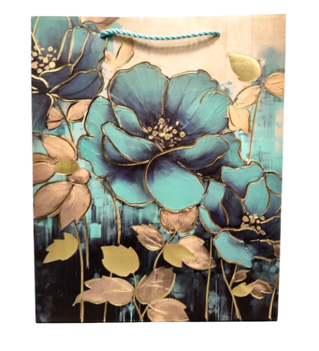 TOREBKA UPOMINKOWA Z MOTYWEM KWIATOWYM