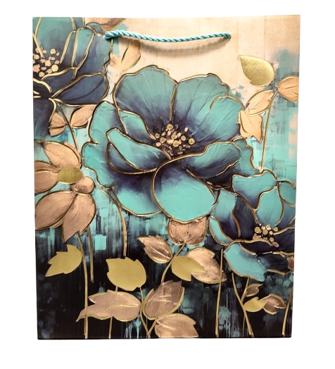 TOREBKA UPOMINKOWA Z MOTYWEM KWIATOWYM