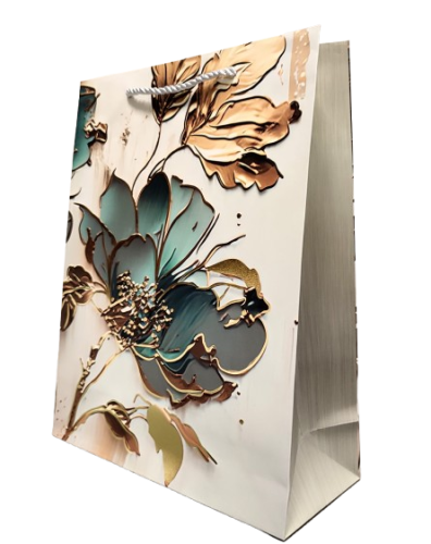 TOREBKA UPOMINKOWA Z MOTYWEM KWIATOWYM