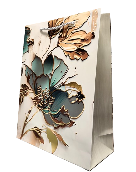 TOREBKA UPOMINKOWA Z MOTYWEM KWIATOWYM