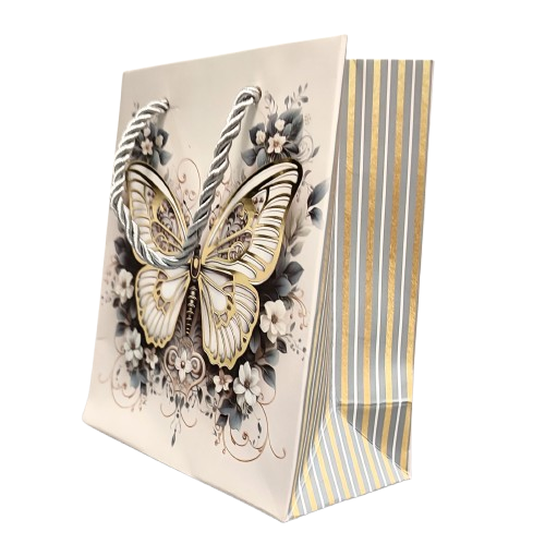 TOREBKA UPOMINKOWA Z MOTYLEM XS