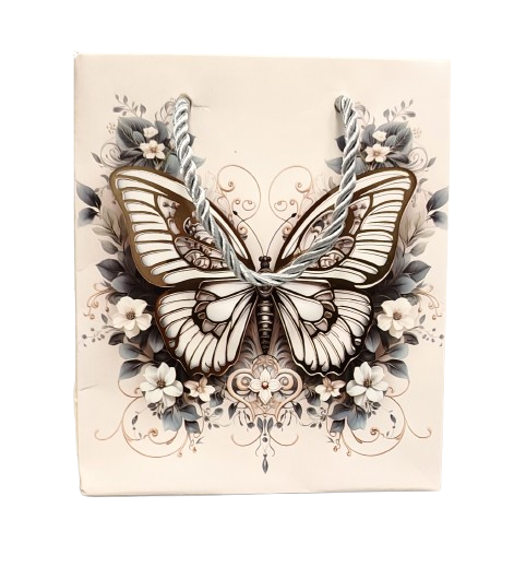 TOREBKA UPOMINKOWA Z MOTYLEM XS