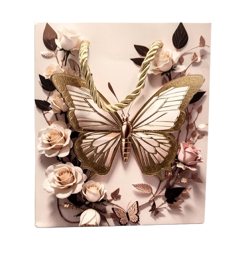 TOREBKA UPOMINKOWA Z MOTYLEM XS