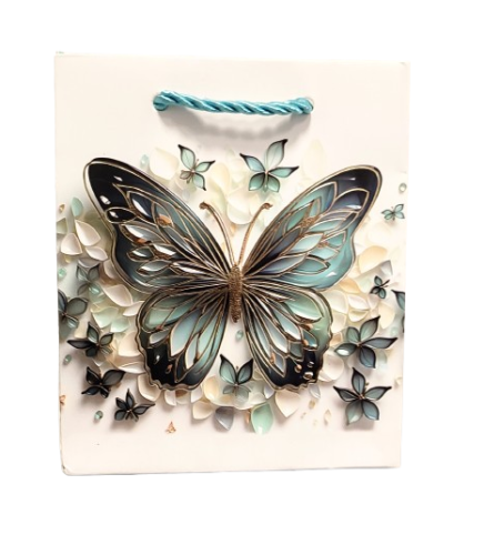 TOREBKA UPOMINKOWA Z MOTYLEM XS