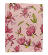 TOREBKA UPOMINKOWA RÓŻOWA W KWIATY