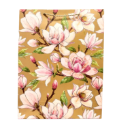 TOREBKA UPOMINKOWA BRĄZOWA W KWIATY