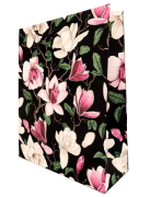 TOREBKA UPOMINKOWA CZARNA W KWIATY