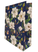 TOREBKA UPOMINKOWA GRANATOWA W KWIATY