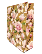 TOREBKA UPOMINKOWA BRĄZOWA W KWIATY