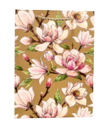 TOREBKA UPOMINKOWA BRĄZOWA W KWIATY S