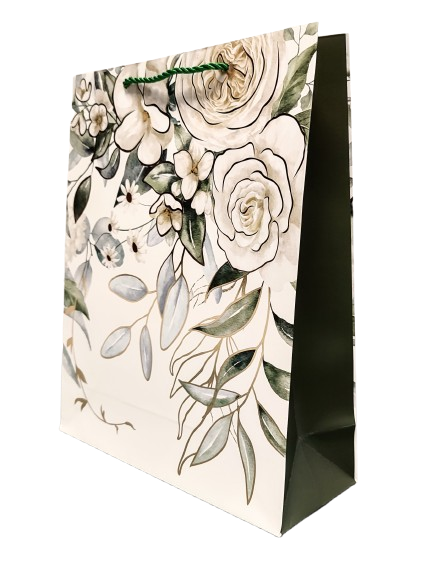 TOREBKA UPOMINKOWA Z MOTYWEM KWIATOWYM ŚLUBNA