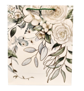 TOREBKA UPOMINKOWA Z MOTYWEM KWIATOWYM ŚLUBNA