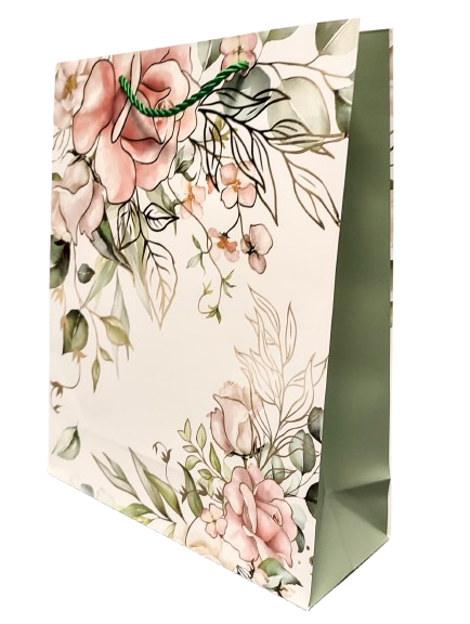 TOREBKA UPOMINKOWA Z MOTYWEM KWIATOWYM ŚLUBNA