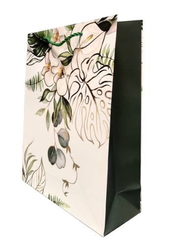 TOREBKA UPOMINKOWA Z MOTYWEM KWIATOWYM ŚLUBNA