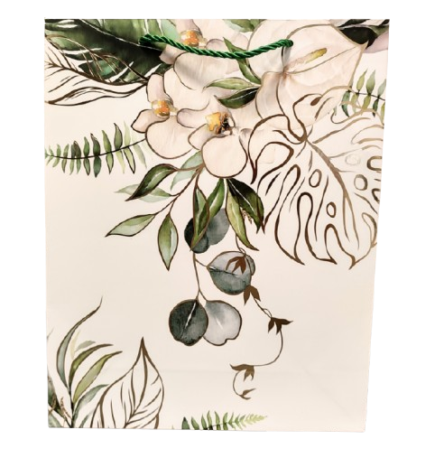 TOREBKA UPOMINKOWA Z MOTYWEM KWIATOWYM ŚLUBNA