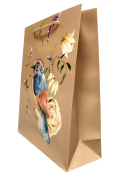 TOREBKA UPOMINKOWA BRĄZOWA Z PTAKIEM