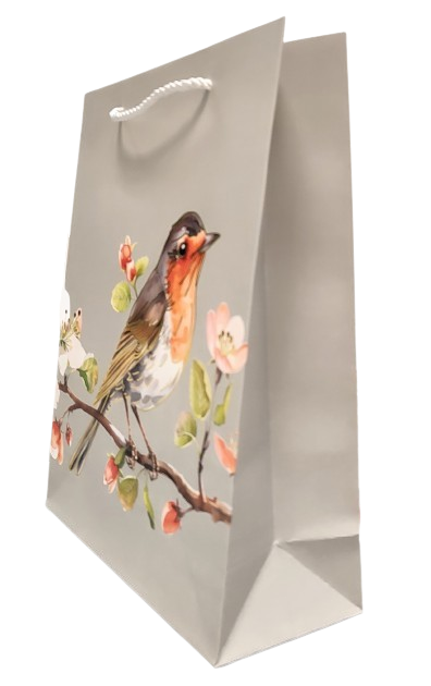 TOREBKA UPOMINKOWA SREBRNA Z PTAKIEM