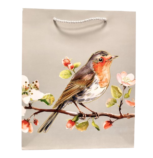 TOREBKA UPOMINKOWA SREBRNA Z PTAKIEM