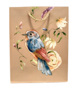 TOREBKA UPOMINKOWA BRĄZOWA Z PTAKIEM