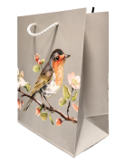 TOREBKA UPOMINKOWA SREBRNA Z PTAKIEM