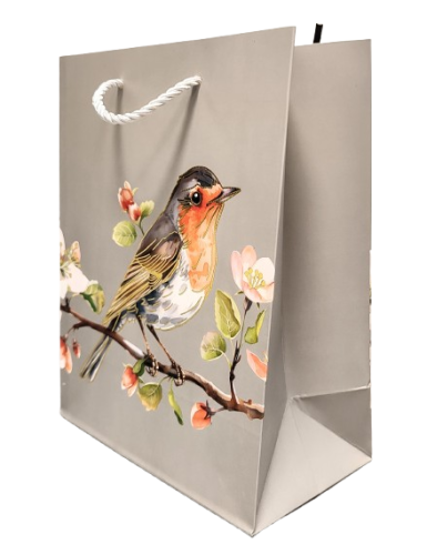 TOREBKA UPOMINKOWA SREBRNA Z PTAKIEM