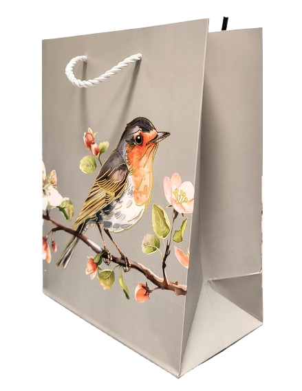 TOREBKA UPOMINKOWA SREBRNA Z PTAKIEM