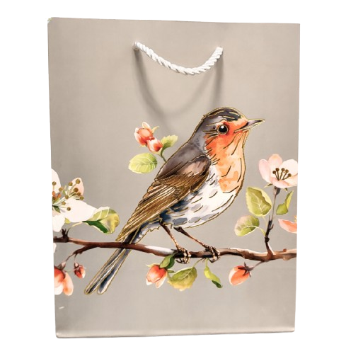 TOREBKA UPOMINKOWA SREBRNA Z PTAKIEM