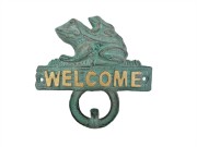 WIESZAK ŻELIWNY 'WELCOME' ŻABY 14CM