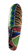 DREWNIANA MASKA KOLOROWA 25 CM