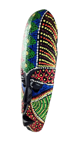 DREWNIANA MASKA KOLOROWA 25 CM