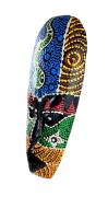 DREWNIANA MASKA KOLOROWA 25 CM