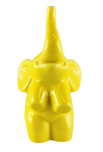 SŁONIK SŁOŃ CERAMICZNY ŻÓŁTY 10CM