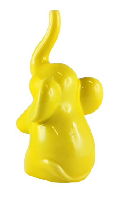 SŁONIK SŁOŃ CERAMICZNY ŻÓŁTY 10CM