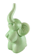 SŁONIK SŁOŃ CERAMICZNY ZIELONY 10CM