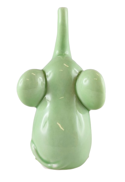 SŁONIK SŁOŃ CERAMICZNY ZIELONY 10CM
