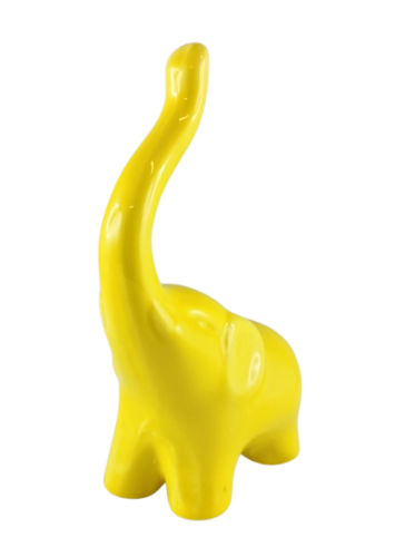 SŁONIK SŁOŃ CERAMICZNY ŻÓŁTY 9,5CM
