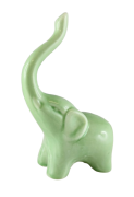 SŁONIK SŁOŃ CERAMICZNY ZIELONY 9,5CM
