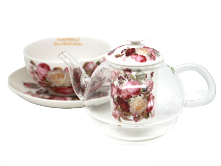 TEA FOR ONE RÓŻE W OZDOBNYM PUDEŁKU