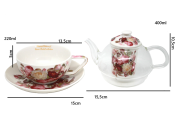 TEA FOR ONE RÓŻE W OZDOBNYM PUDEŁKU