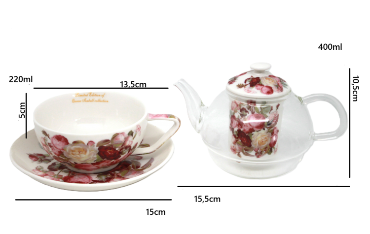 TEA FOR ONE RÓŻE W OZDOBNYM PUDEŁKU
