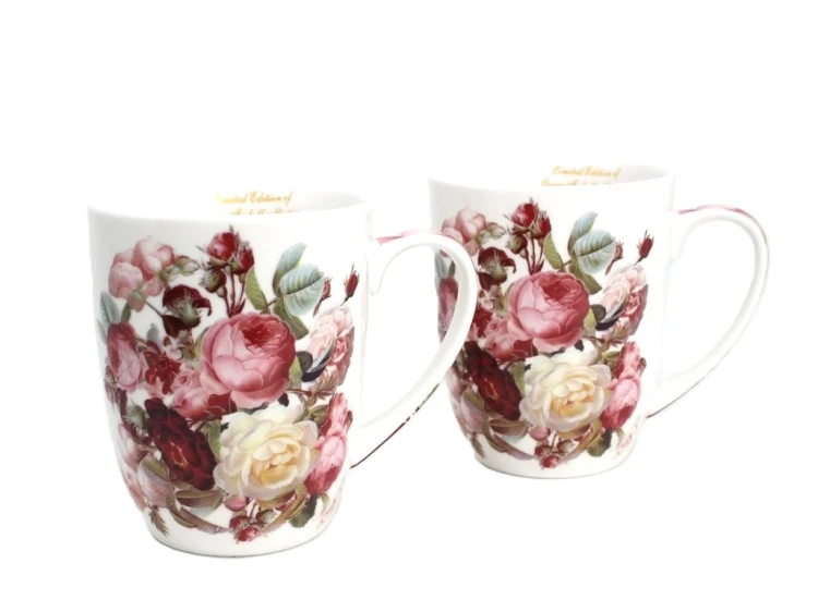 KOMPLET DWA KUBKI W RÓŻE 400ML