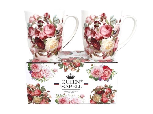 KOMPLET DWA KUBKI W RÓŻE 400ML