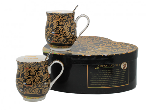 KOMPLET DWA KUBKI G. KLIMT DRZEWO ŻYCIA 350ML