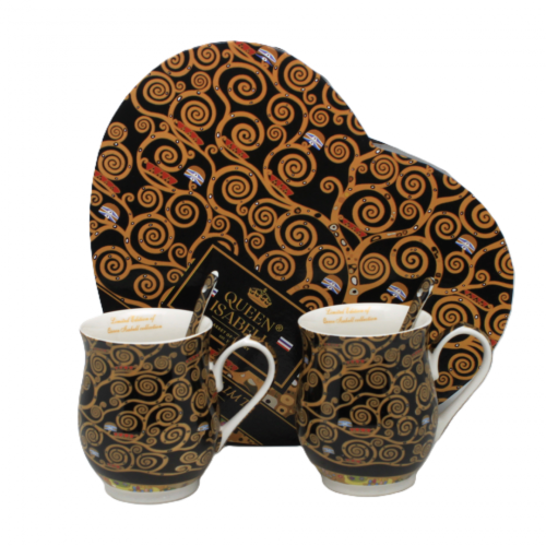 KOMPLET DWA KUBKI G. KLIMT DRZEWO ŻYCIA 350ML