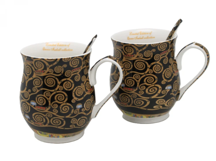 KOMPLET DWA KUBKI G. KLIMT DRZEWO ŻYCIA 350ML