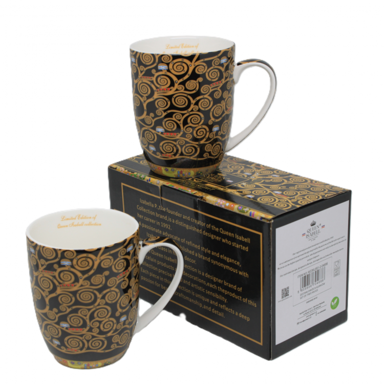 KOMPLET DWA KUBKI G. KLIMT DRZEWO ŻYCIA 400ML