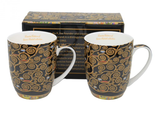 KOMPLET DWA KUBKI G. KLIMT DRZEWO ŻYCIA 400ML