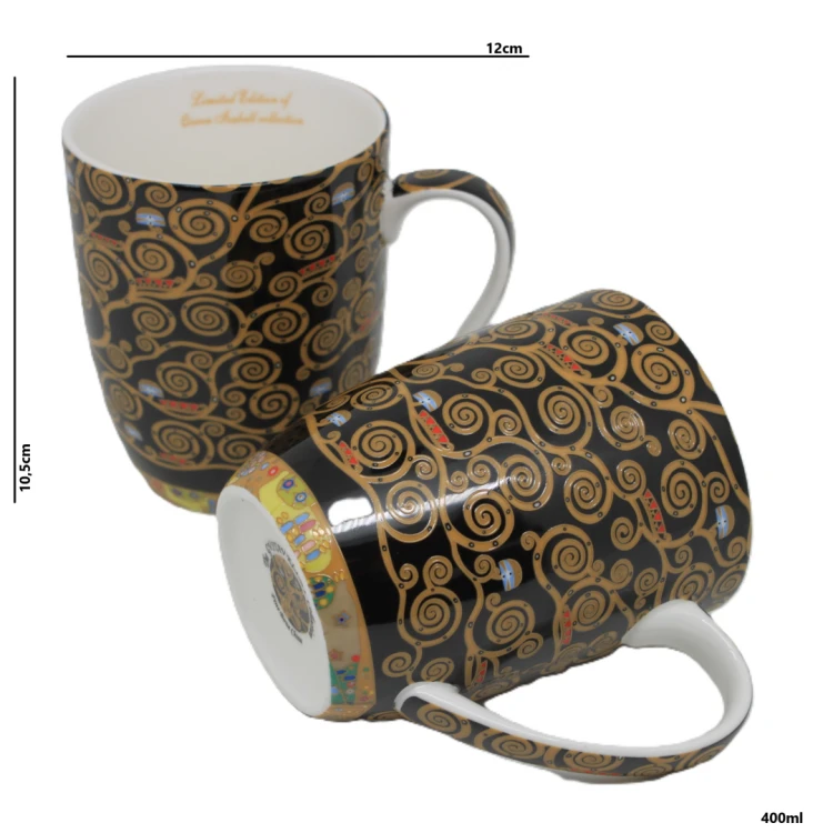 KOMPLET DWA KUBKI G. KLIMT DRZEWO ŻYCIA 400ML